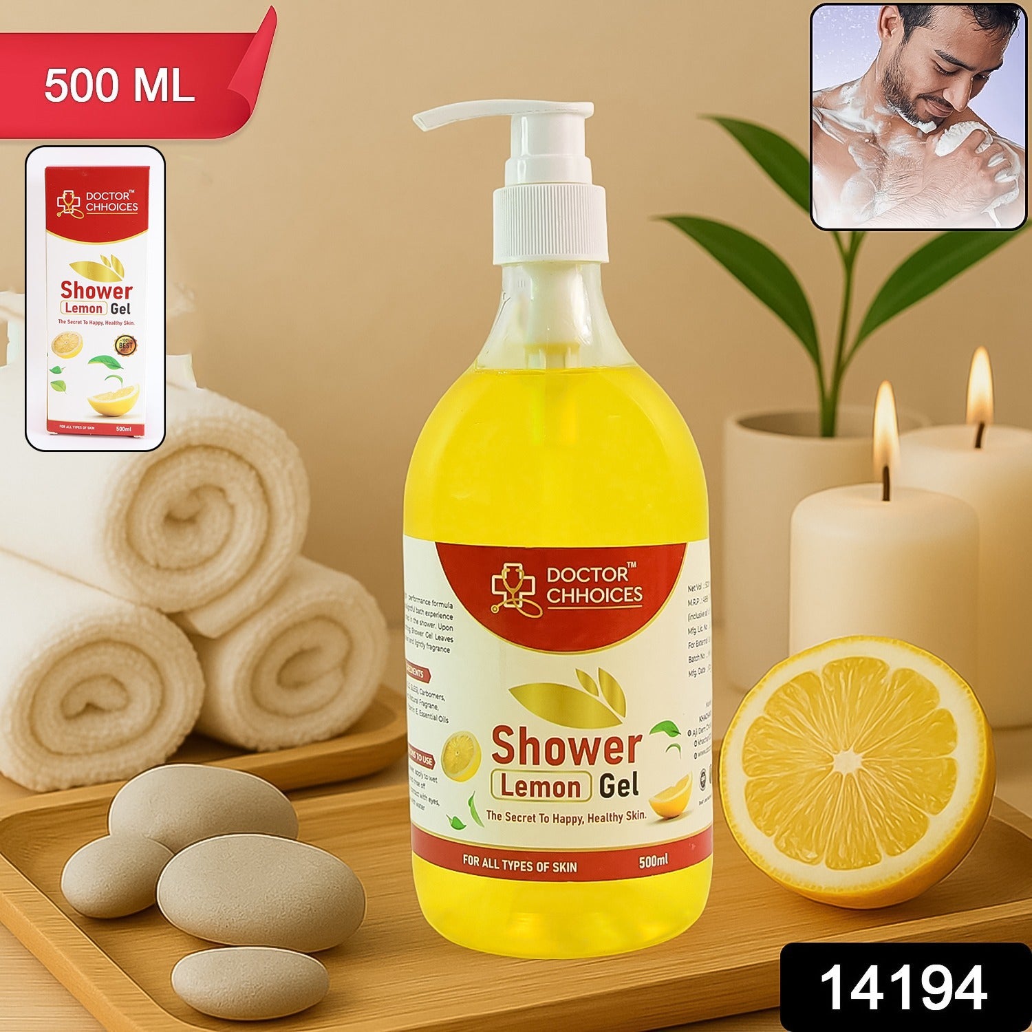 Doctor Chhoices  Choices Lemon Shower Gel  500ml (1 Pc) Doctor Chhoices  Choices Lemon Shower Gel  500ml (1 Pc)